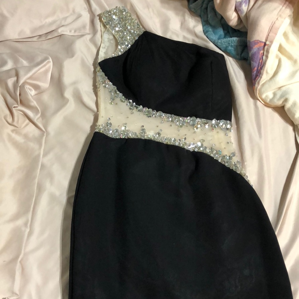 Black off the shoulder dress